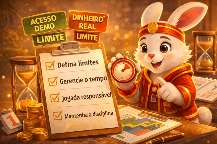Ilustração sobre limites, tempo e disciplina no Fortune Rabbit