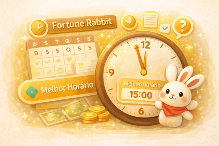 Ilustração sobre horário e tempo de jogo no Fortune Rabbit
