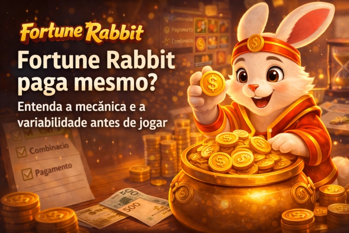 Ilustração perguntando se o Fortune Rabbit paga mesmo